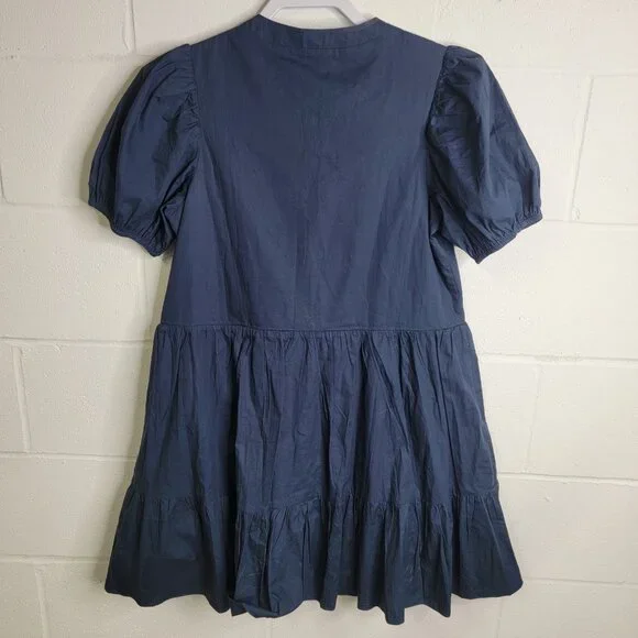 Tuckernuck Hyacinth House Navy Zip Front Ellie Mini Dress XS Country Club Old $$ - Picture 3 of 7